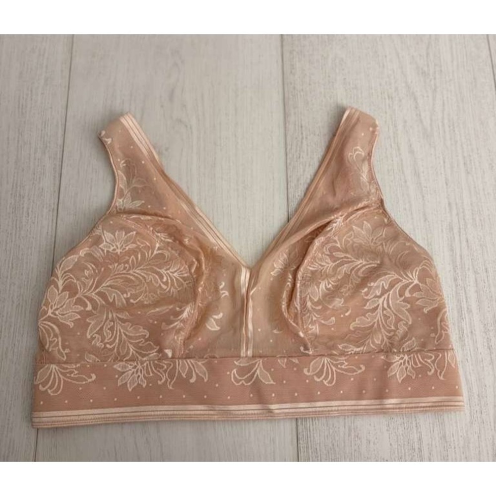 Wacoal 810340 Net Effect Soft Bralette Size 36 Rose Dust Nude